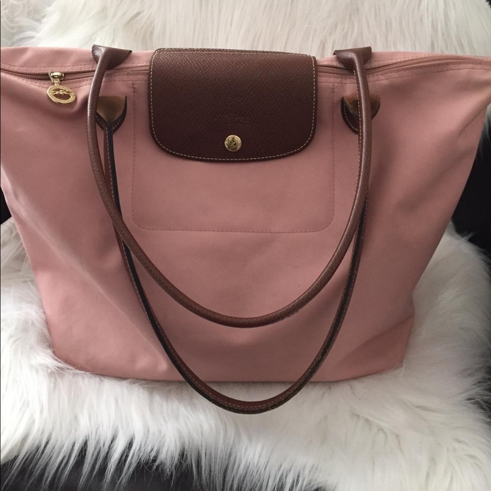 Longchamp Le Pliage Tote - Light Pink - Used